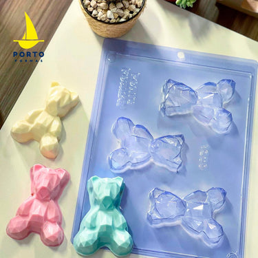 Forma De Chocolate - Forma De Chocolate Especial 3 Partes - Urso Geometric Baby– PF1203